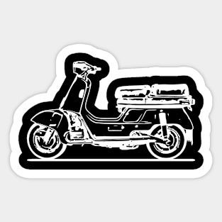 Juno M85 Motorcycle White Sketch Art Sticker